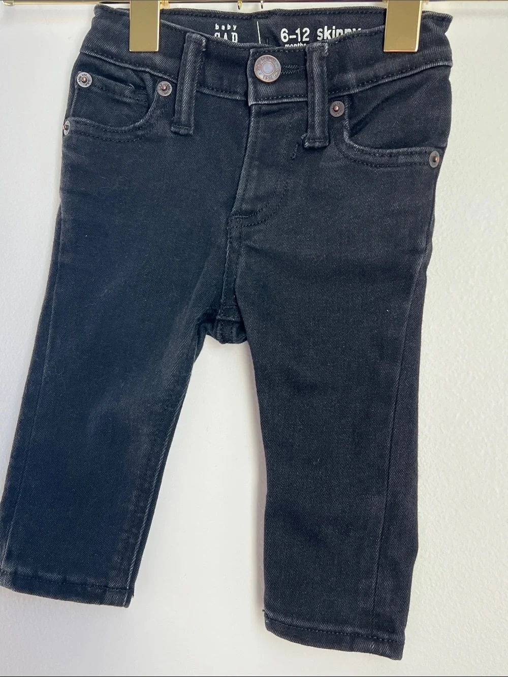 GAP | Baby Black Pull-On Skinny Denim Jeans Size 6-12 Months